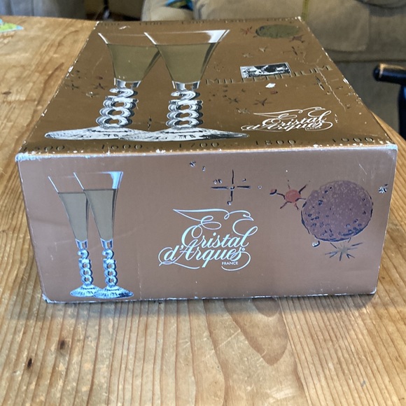 Cristal d’Arques Millennium Crystal Champagne Flutes. NEW, Original box! - Picture 6 of 8